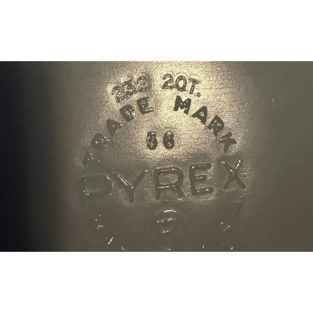 Rare Vintage Pyrex 232 2 Qt  Golden Band Baking Dish Casserole USA MCM